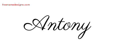 Classic Name Tattoo Designs Antony Printable