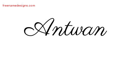 Classic Name Tattoo Designs Antwan Printable