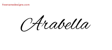 Cursive Name Tattoo Designs Arabella Download Free