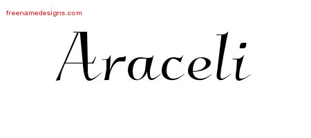 Elegant Name Tattoo Designs Araceli Free Graphic