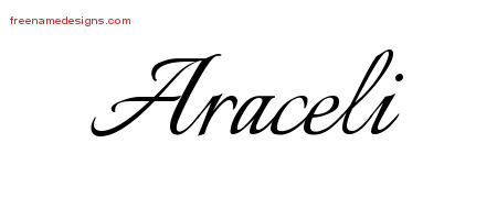 Calligraphic Name Tattoo Designs Araceli Download Free