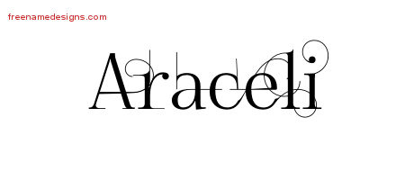 Decorated Name Tattoo Designs Araceli Free