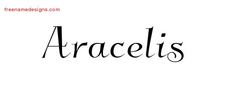 Elegant Name Tattoo Designs Aracelis Free Graphic