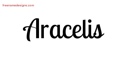 Handwritten Name Tattoo Designs Aracelis Free Download