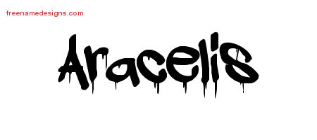 Graffiti Name Tattoo Designs Aracelis Free Lettering
