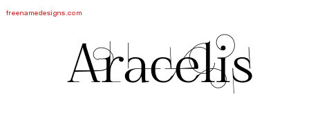 Decorated Name Tattoo Designs Aracelis Free