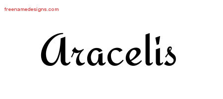 Calligraphic Stylish Name Tattoo Designs Aracelis Download Free