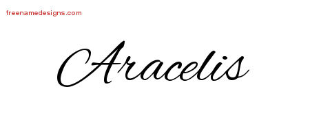 Cursive Name Tattoo Designs Aracelis Download Free