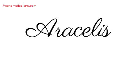 Classic Name Tattoo Designs Aracelis Graphic Download