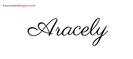 Classic Name Tattoo Designs Aracely Graphic Download