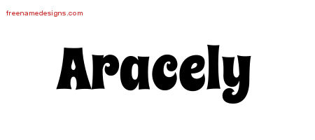 Groovy Name Tattoo Designs Aracely Free Lettering