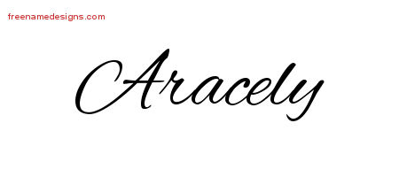 Cursive Name Tattoo Designs Aracely Download Free