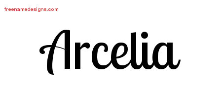 Handwritten Name Tattoo Designs Arcelia Free Download