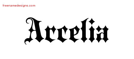Old English Name Tattoo Designs Arcelia Free
