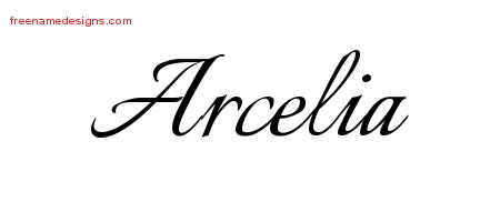 Calligraphic Name Tattoo Designs Arcelia Download Free