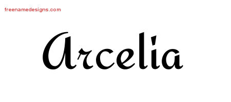 Calligraphic Stylish Name Tattoo Designs Arcelia Download Free