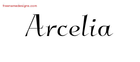 Elegant Name Tattoo Designs Arcelia Free Graphic