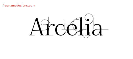 Decorated Name Tattoo Designs Arcelia Free