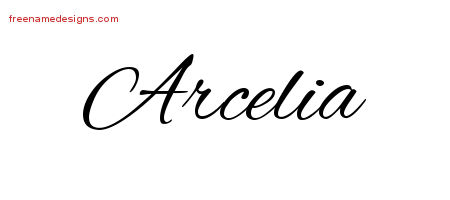 Cursive Name Tattoo Designs Arcelia Download Free
