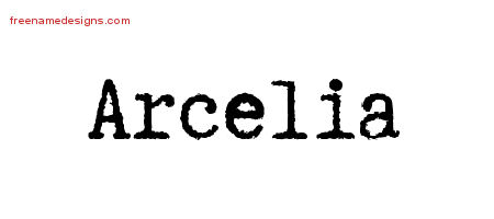 Typewriter Name Tattoo Designs Arcelia Free Download