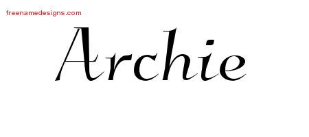 Elegant Name Tattoo Designs Archie Download Free