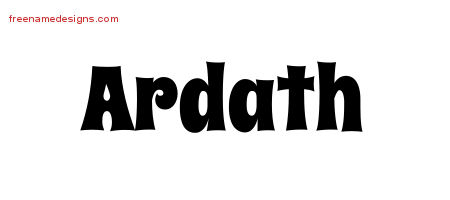 Groovy Name Tattoo Designs Ardath Free Lettering