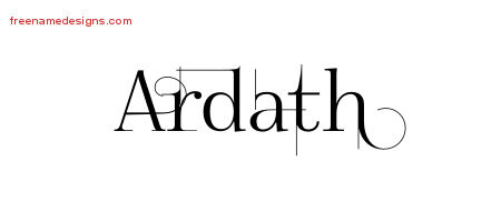 Decorated Name Tattoo Designs Ardath Free