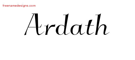 Elegant Name Tattoo Designs Ardath Free Graphic