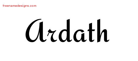 Calligraphic Stylish Name Tattoo Designs Ardath Download Free