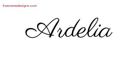 Classic Name Tattoo Designs Ardelia Graphic Download