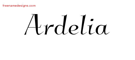 Elegant Name Tattoo Designs Ardelia Free Graphic