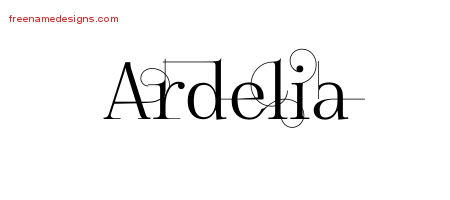 Decorated Name Tattoo Designs Ardelia Free