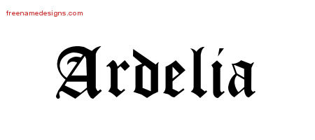 Blackletter Name Tattoo Designs Ardelia Graphic Download