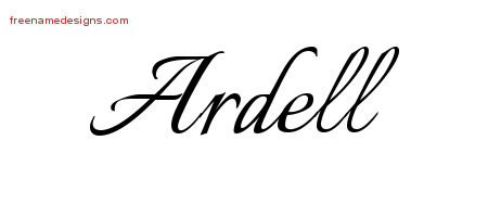Calligraphic Name Tattoo Designs Ardell Download Free