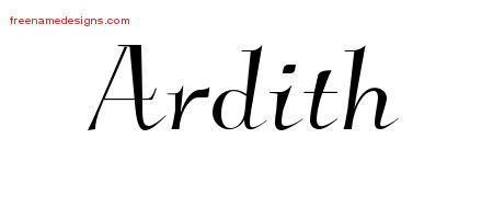 Elegant Name Tattoo Designs Ardith Free Graphic