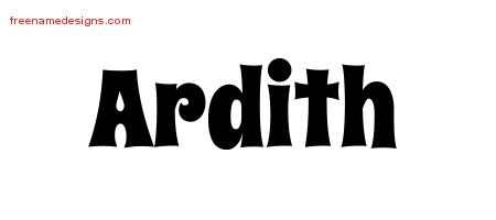 Groovy Name Tattoo Designs Ardith Free Lettering