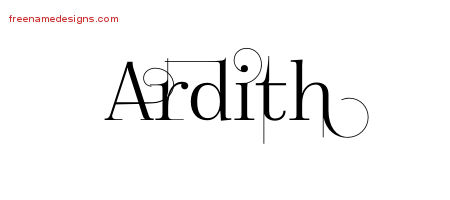 Decorated Name Tattoo Designs Ardith Free