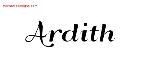 Art Deco Name Tattoo Designs Ardith Printable
