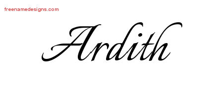 Calligraphic Name Tattoo Designs Ardith Download Free