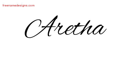 Cursive Name Tattoo Designs Aretha Download Free