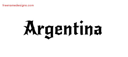 Gothic Name Tattoo Designs Argentina Free Graphic