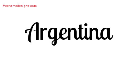 Handwritten Name Tattoo Designs Argentina Free Download
