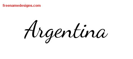 Lively Script Name Tattoo Designs Argentina Free Printout