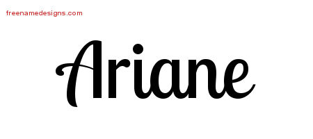Handwritten Name Tattoo Designs Ariane Free Download