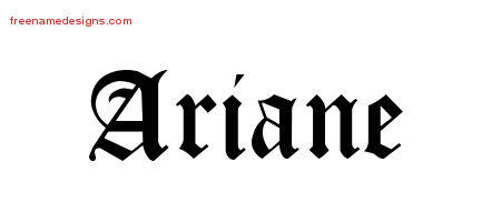Blackletter Name Tattoo Designs Ariane Graphic Download