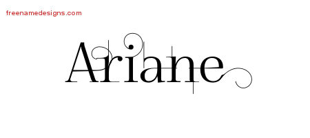 Decorated Name Tattoo Designs Ariane Free