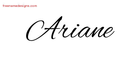 Cursive Name Tattoo Designs Ariane Download Free