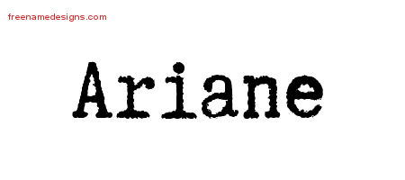 Typewriter Name Tattoo Designs Ariane Free Download