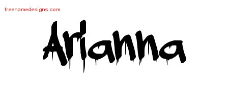 Graffiti Name Tattoo Designs Arianna Free Lettering