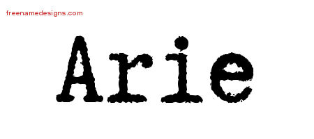 Typewriter Name Tattoo Designs Arie Free Download